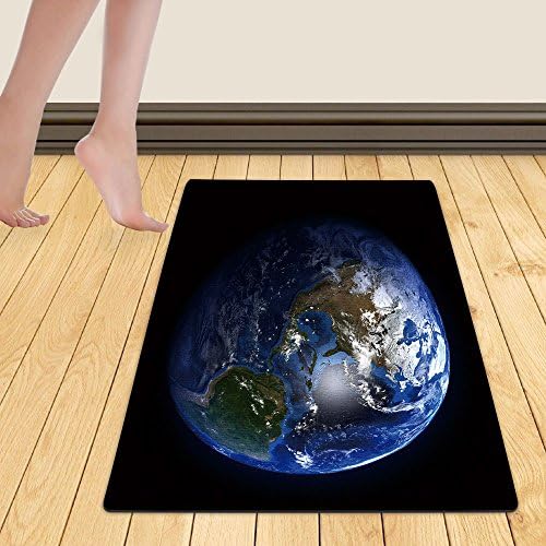 WelFriday custom door mats 114129862 The Earth from space showing North and South America Extremely detailed image including elements furnished by NASA Other orientations available ,W18 x L29 inch