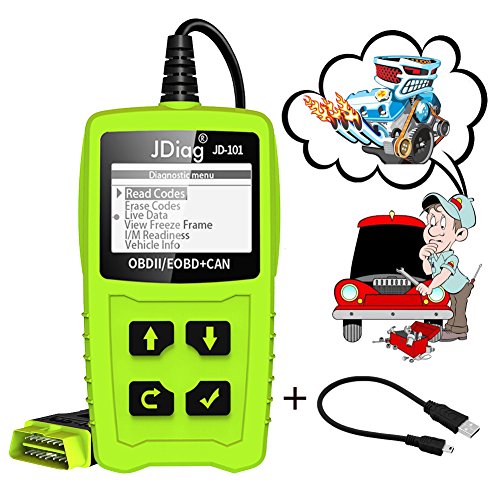 JDiag JD101 OBD2 Code Reader Auto Car Scanner Check Engine Diagnostic Tool Erase Fault Codes Suitable for EOBD Vehicles with Battery Testing Function - Thumbnail 6