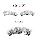 ICYCHEER Long Magnetic Eyelashes Plus Storage Case, Full and Half Size Lashes, 0.2mm Ultra Thin Magnetic False Eyelashes, 3D Reusable Fake Lashes, 3 Pairs / 12 Pieces (05)