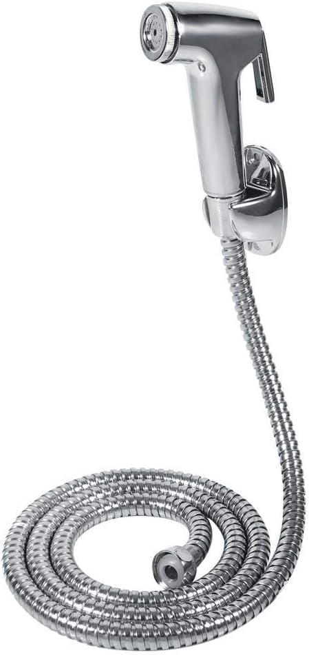 Junluck Multi-Functional Bidet Sprayer, ABS Bathroom Handheld Toilet Bidet, Stainless Steel Shower Sprayer Hose Holder Wall Bracket Set for Home Use