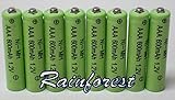 8 Piece Set AAA Ni-mh 600mah 1.2v Rechargeable Batteries for Solar Lights (AAA)