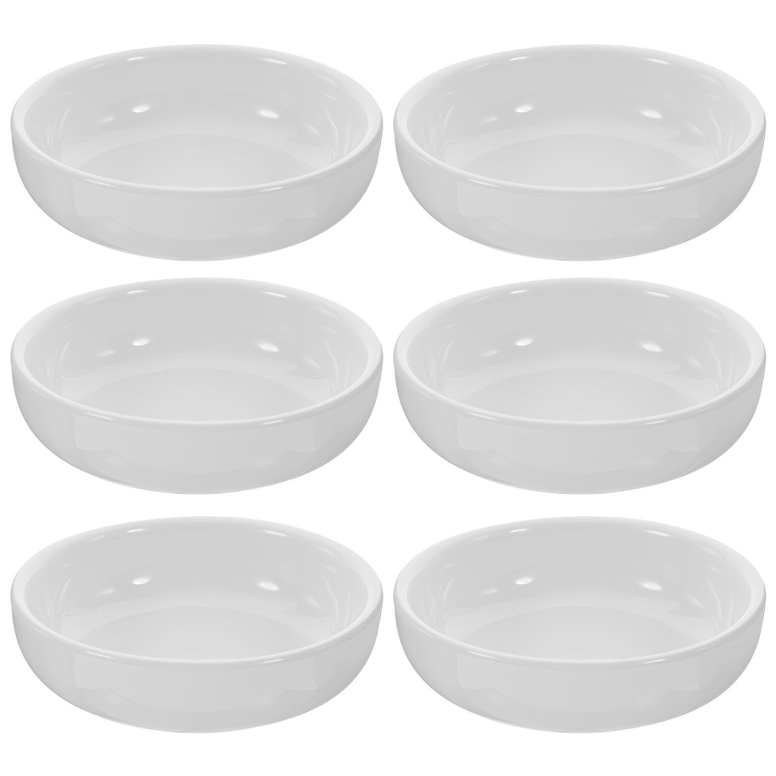 Alipis Porcelain Sauce Dishes Set of 6 Mini Appetizer Plates 3.15X3.15X0.98In Small Dipping Bowls for Soy Sauce Condiments Party Kitchen Outdoor