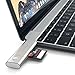 Satechi Aluminum Type-C USB 3.0 and Micro/SD Card Reader - Compatible with 2018 MacBook Air, 2018 iPad Pro, 2019/2018 MacBook Pro, iMac Pro/iMac, Microsoft Surface Go (Silver)