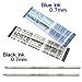Zebra Mini Ballpoint Pen/0.7mm Black Ink/T-3 (Silver Body) & T-5(Silver+Gold Body) each 1Pen + 2 Refills(1Black Ink & 1Blue Ink) Value Set/With Our Shop Original Product Description