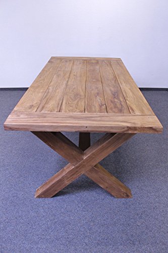 Teak GARTENTISCH BRAHN 200x100 Teakholz antik massiv Tisch Tafel Gartenmöbel – Bild 6