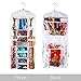 Wrapping Paper Storage Organizers- 2 Pack- Dual Sided Hanging Gift Wrap Station-Clear Compartments for 30” Rolls, Ribbon, Bows & Gift Bags by Elf Stor