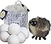 Wool Dryer Balls 6 pack XL with FREE BONUS ~ 100% Certified Organic New Zealand Wool, Anti-Static, Reduces Drying Time, Reusable Natural Fabric Softener ~ Bonus Handmade Sheep Coin Purse and E-Book