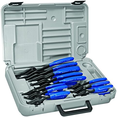 Imperial Tool IR12K Fixed Tip Convertible Retaining Ring Pliers for 1/4" to 3-1/2" Rings, 12 Piece Kit