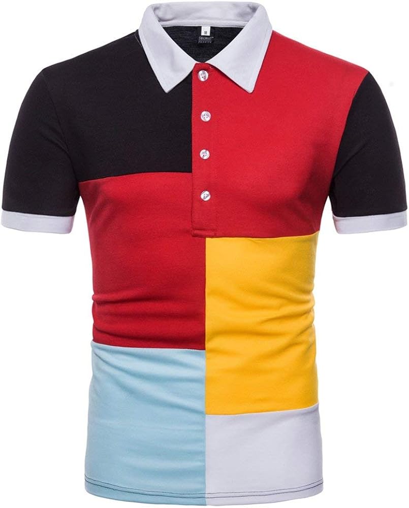 HX fashion Polo Shirt Men Summer Multicolor Short Sleeve Polo