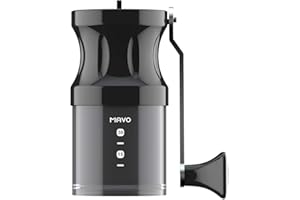 MAVOCOFFEE MAVO Manual Coffee Grinder, Burr Coffee Bean Grinder - Conical Ceramic Burrs x 2-12 Adjustable Setting - with Ceramic Grinding Core - Perfect for French Press, Pour Over