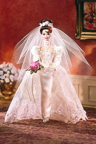 Romantic Rose Bride Porcelain Barbie Doll