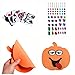 Unomor Halloween Crafts for Kids, Foam Pumpkin Crafts DIY Ghost Skull for Halloween Party Games -12SET: 12pcs Stickers,12pcs White Board, 81pcs Diamond Stickers