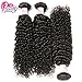 Beauty Forever Hair Brazilian Virgin Curly Hair Weave 3 Bundles 100% Unprocessed Human Hair Extensions Natural Color (100+/-5g)/ Pc (14 16 18)