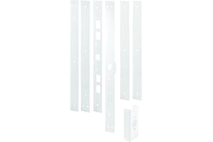 Prime-Line U 11026 Jamb Repair and Reinforcement Kit, 59-1/2 In. Installed, Steel Construction, White (1 Kit)