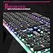 Shan-S Wired Gaming Keyboard, AK-700 Game Backlit Gaming Keyboard with Backlight RGB Gamer for Computer PC Laptop LED 7 Color Backlit Keycaps Key Cap Board USB Keybord Playerthumb 4