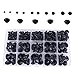 BESTCYC 150pcs(1box) 6/8/9/10/12MM 5 Sizes Black Plastic Safety Eyes and Noses Set for Teddy Bear Doll Animal Puppet Crafts