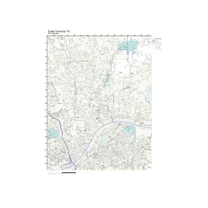 Buy ZIP Code Wall Map of Shaler Township, PA ZIP Code Map Laminated
