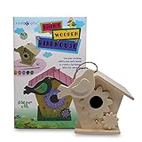 SadoCrafts Paint Your Own Birdhouse - Fun, Interactive, Educational, DIY Wood Arts and Crafts Kit for Kids
