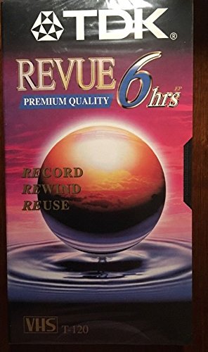 TDK Revue Standard Grade VHS Tapes 6 Hours