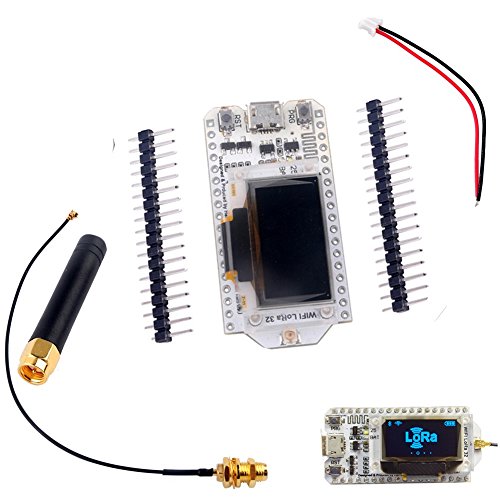 SX1276 LoRa Transceiver Module 868MHz 915MHz IOT 0.96inch OLED Display ESP32 WiFi Bluetooth Development Board + Antenna + JST Battery Connector for Arduino Nodemcu Geekstory - Thumbnail 7