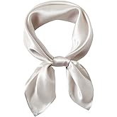 cxzymcln 21"x21" Solid Color Mulberry Silk Scarf Silk Hair Wrap Head Scarf Lightweight Square Neckerchief