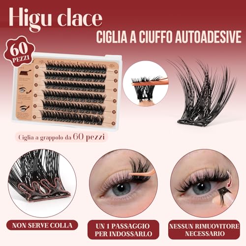 Higu clace False Eyelashes Self Adhesive Kit with Tweezers (Volume A) | Press And Go Eyelashes Without Glue And Removal, Mix 10-16mm, Easy To Use At Work, Travel, Weddings And Parties