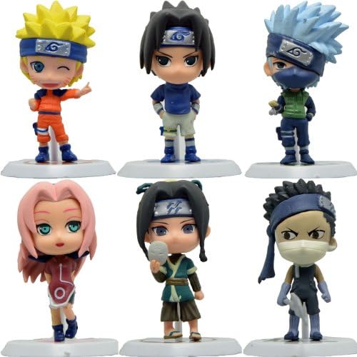 Japanese Manga Naruto Action Figures Set of 6 Pieces Set A