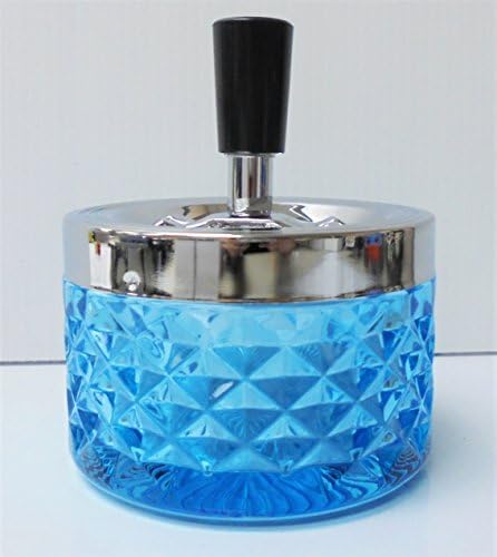 Spin Top Ashtray, Transparent Blue, ASHSGblue