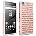 Sony Xperia Z5 Compact Case, TownShop Grey/ Rose Gold Spot Diamond Studded Bling Crystal Rhinestone Dual Layer Hybrid Cover Silicone Rubber Skin Hard Case For Sony Xperia Z5 Compact
