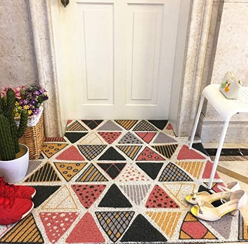 北欧風 玄関マット 泥落とし 屋外 屋内 Pvc ビニール おしゃれ いつでも送料無料 リーフ柄 フロアマット ドアマット 大判 大きいサイズ インテリア エントランスマット 雨 40x60cm 店舗用品 家庭用 室外 カラー 室内 洗える 業務用 雪