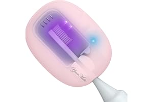 YourMate UVC Rechargerable Toothbrush Sanitizer Case Travel Toothbrush Covers Case with Holder for Houshold and Traveling or Business Trip Pink