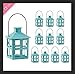 Kate Aspen Mini Decorative Lantern,Vintage Metal Tealight Candle Lanterns, Centerpiece for Wedding Table, Accent Piece & Party Favor, Turquoise - 12 Sets(Small)