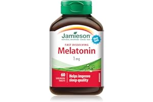 Jamieson Melatonin 1 mg, Fast-Dissolving, Improves Sleep Quality, Increases Sleep Time, and Helps Reset the Body's Sleep-Wake