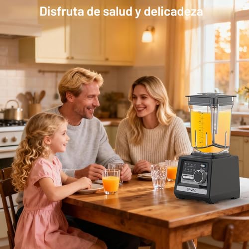 OMMO 2L Professional Blender, 1800W Smoothies Blender with 9 Speed Controls for Broken Ice, Smoothies, Drinks and Frozen Fruits, BPA Free