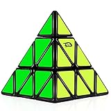 D-FantiX Pyramid Speed Cube 3x3 Triangle Magic Cube Puzzle Black