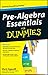 Pre-Algebra Essentials For Dummies