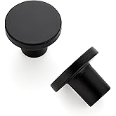 Ravinte 10 Pack Cabinet Knobs Black Kitchen Cabinet Knobs Round Dresser Drawer Pulls Closet Door Pulls 1-1/5 Inch