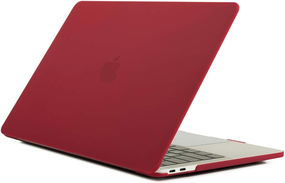 sodivi Compatible with MacBook Pro 16 Inch Cover Notebook Protective Case Frosted Shockproof Shell Tablet Shield Claret