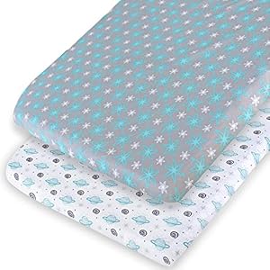 Pack and Play Sheets, 2 Pack Pack n Play Sheets Compatible with Graco Pack n Play/Mini Crib,100% Soft and Breathable…