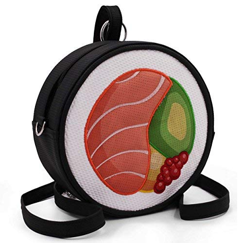 Oh My Pop! Maki-Sushi Backpack-Bag, Black, 20 x 20 cm