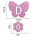1st Happy Birthday Glitter Decorations-Purple Butterfly 3D Birthday Banner and Flower Monthly Milestone Photo Banner,1-12 month Numbering Photography Garland,Great For Baby Kid 1 Year old Celebration