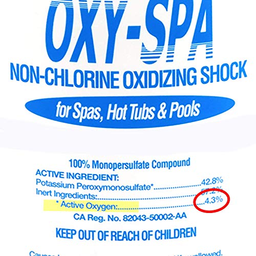 6 lbs. OxySpa NonChlorine Hot Tub & Pool MPS Oxidizing Shock [6 Pail] Pricepulse