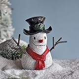 Fiddlehead Fairy Garden Miniature Snowman with Scarf and Top Hat
