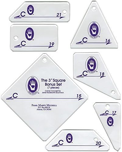 Perfect Patchwork Template Set C, Bonus Complement Set, Package of Seven by Perfect Patchwork