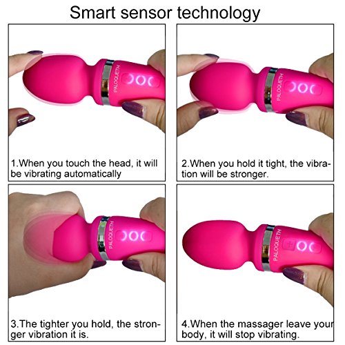 Wand Massager, PALOQUETH Waterproof Handheld Body Massager (Pink)