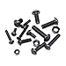 Glarks 510Pcs M3 M4 M5 Alloy Steel Button Head Socket Cap Bolts Screws with Nuts Assortment Kit, Black Oxide Finish(Button Head)