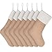 Sunshane Burlap Christmas Stockings Xmas Fireplace Hanging Stockings Decoration Stockings for Christmas Decoration DIY Craft (Flaxen, 7)