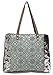 Myra Bags Floral Chic Canvas Tote Teal Cow