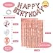 OUGOLD 16th birthday decorations for girls, Sweet 16 Cake Toppers, Rose Gold decoration, 16 tiara and sash with 2 Rose gold Curtains, Balloons, Happy birthday Balloon, Mylar balloon & Garland