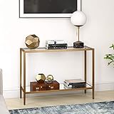 Henn&Hart Farmhouse-Inspired 2-Tier Glass Top with